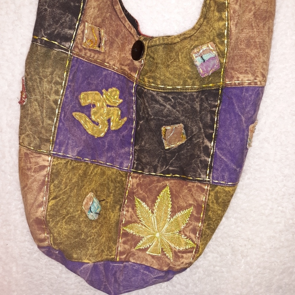 Boho Hobo Nepal Bucket Crossbody patchwork bag